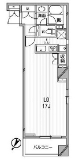 フロンティアテラス目黒 405 間取り図