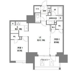 グランドヒルズ恵比寿 12階 間取り図