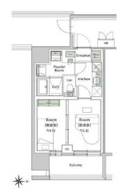 プレイ新丸子 401 間取り図