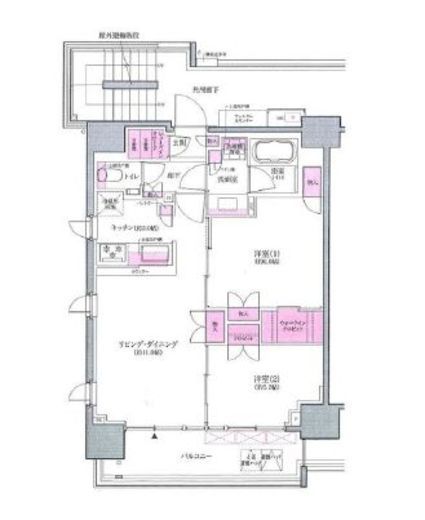 クレヴィア上野御徒町 6階 間取り図