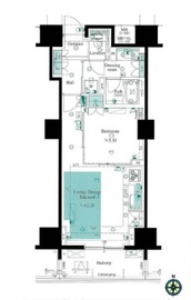 パークハウス市谷柳町 13階 間取り図