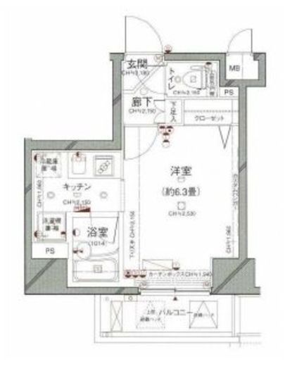 パレステュディオ六本木EAST2 5階 間取り図
