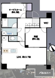 クレヴィア南麻布 8階 間取り図