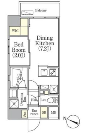 アジールコート三軒茶屋 204 間取り図