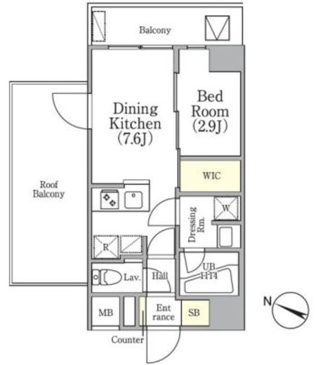 アジールコート三軒茶屋 802 間取り図