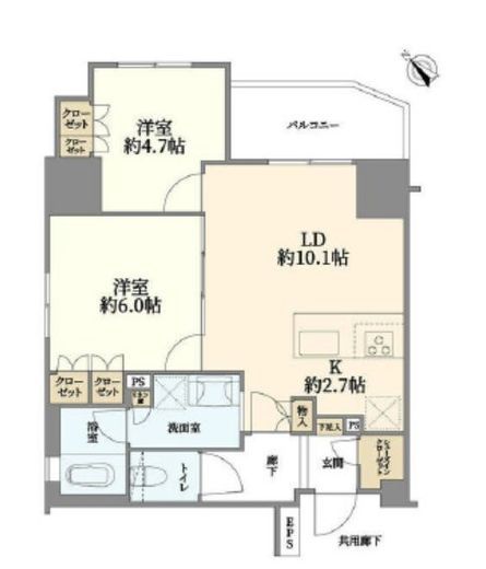 シェフルール文京茗荷谷 3階 間取り図