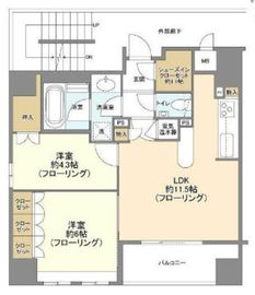 レフィール日本橋本町 10階 間取り図