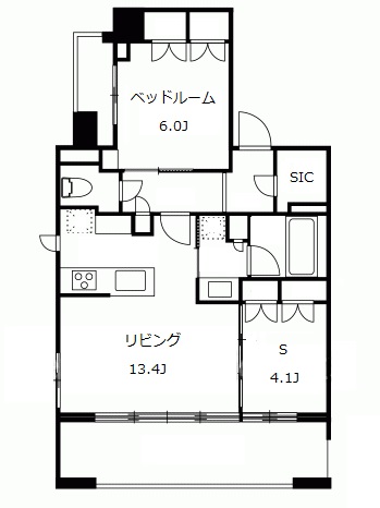 イニシアイオ西麻布 8階 間取り図