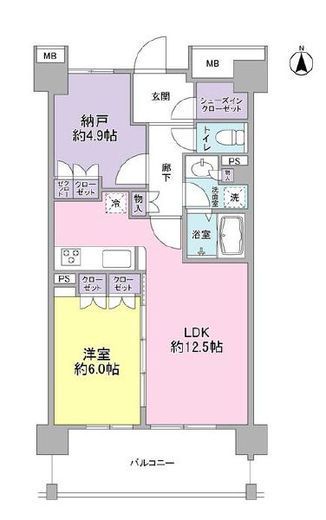 アンビエンテ経堂 209 間取り図