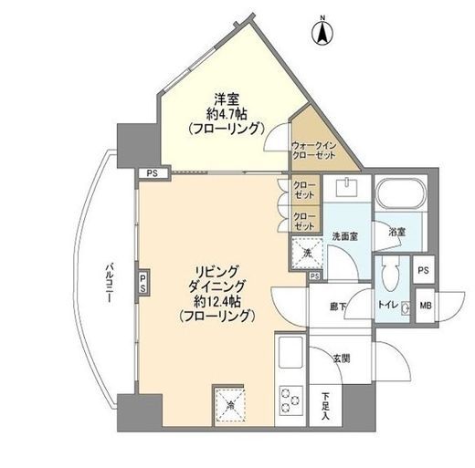グローリオ目黒不動前 8階 間取り図