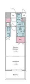 レジディア上野池之端 804 間取り図