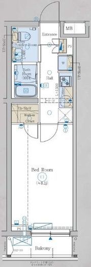 エステムコート元住吉 1階 間取り図