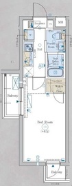 エステムコート元住吉 5階 間取り図