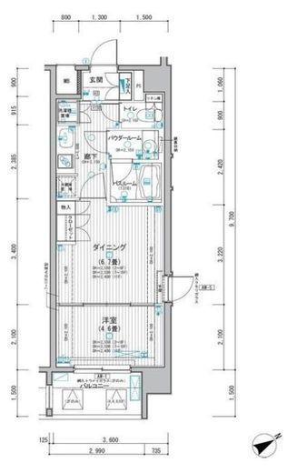 ミリアレジデンス東池袋 407 間取り図