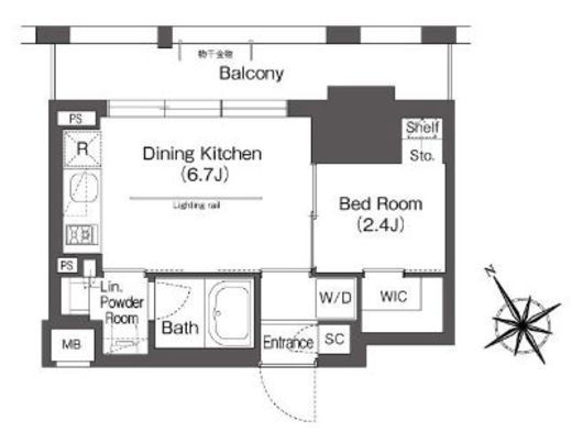 BluRock後楽園 1407 間取り図