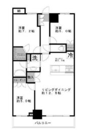 THE KOSUGI TOWER 38階 間取り図