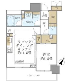 ブリリアタワー有明ミッドクロス 11階 間取り図