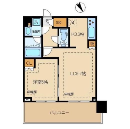 シティタワー新宿 35階 間取り図