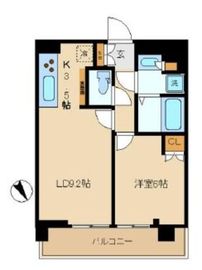シティタワー新宿 21階 間取り図