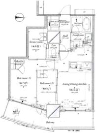 ルミナリータワー池袋 24階 間取り図