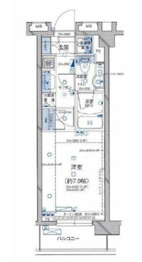 パレステュディオ代々木上原 4階 間取り図