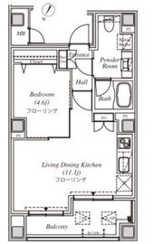 セプタス東麻布 601 間取り図