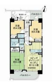 ライオンズヴィアーレ荏原中延 2階 間取り図