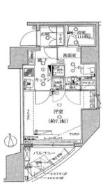 グランティアラ新御徒町アジールコート 12階 間取り図