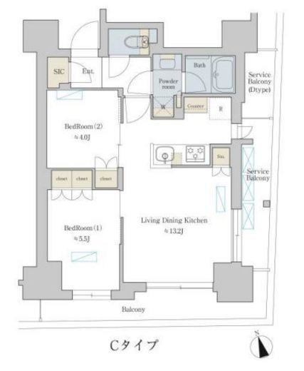 ブリリアイスト町屋 806 間取り図