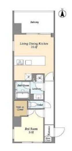 シーズンフラッツ蔵前春日通り 801 間取り図