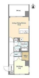 シーズンフラッツ蔵前春日通り 206 間取り図