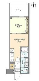 シーズンフラッツ蔵前春日通り 203 間取り図