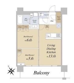 シティタワー新宿 28階 間取り図