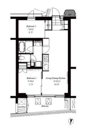 代々木参宮橋テラス 317 間取り図