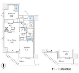 ラティエラ練馬 903 間取り図