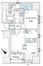 ピアース銀座8丁目 5階 間取り図