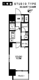 スカイビュー秋葉原 401 間取り図
