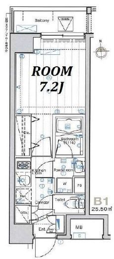 シーフォルム西新宿五丁目 8階 間取り図