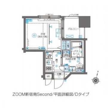 ZOOM新宿南Second 6階 間取り図