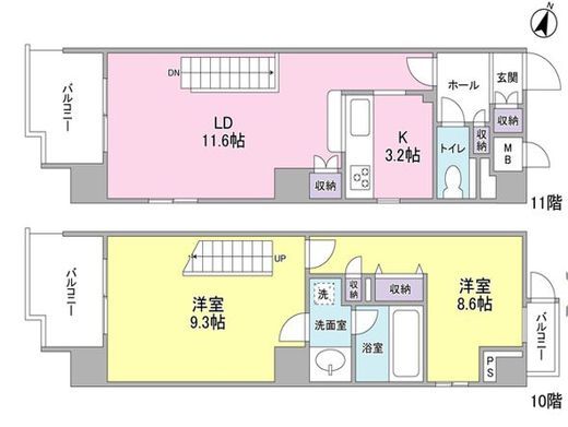 ヴェルデュール本郷壱番館 1101 間取り図