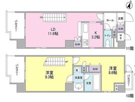 ヴェルデュール本郷壱番館 1101 間取り図