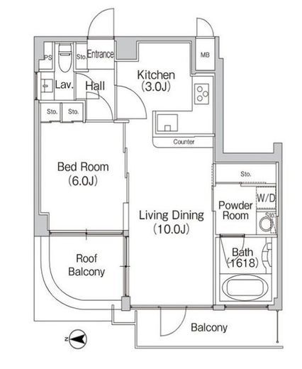 コンフォリア大森トロワ 601 間取り図