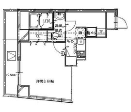 ドゥーエ上野池之端 601 間取り図