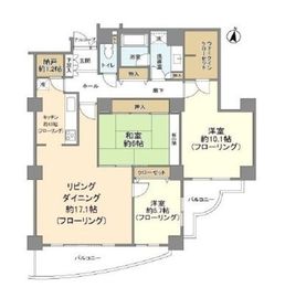 ザ・ガーデンタワーズ サンセットタワー 30階 間取り図