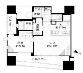 ローレルアイ恵比寿ピアース 4階 間取り図