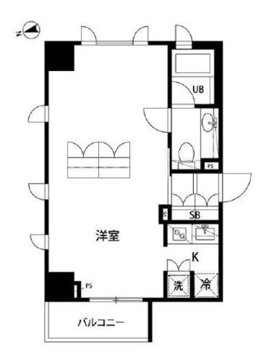 セントラル銀座 805 間取り図