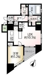 レックス日本橋水天宮プレミアタワー 14階 間取り図