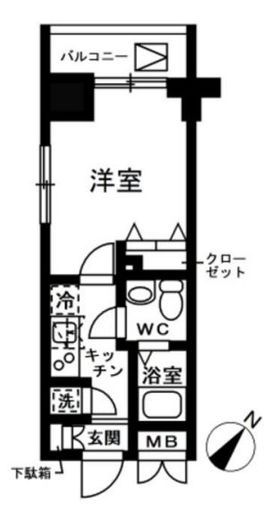 レジディア日本橋人形町2 1211 間取り図