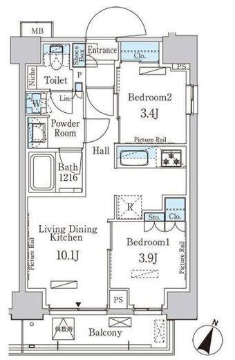 パークアクシス大塚サウスレジデンス 605 間取り図