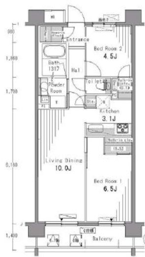 パークアクシス滝野川 302 間取り図